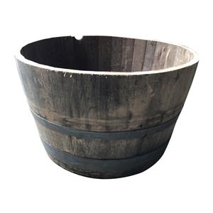 1/2 Oak Wine Barrel Timber Planter