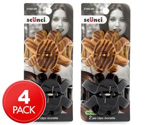 2 x 2pk Scnci No Slip Grip Octopus Clips - Brown & Black