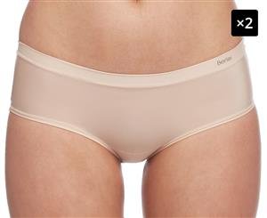 2 x Berlei Women's Light Touch Boyleg Brief - Skin