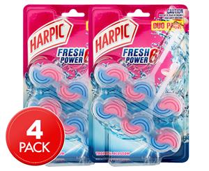 2 x Harpic Fresh Power 6 Bowl Toilet Cleaner Tropical Blossom 2pk