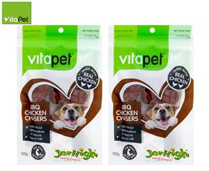 2 x VitaPet JerHigh BBQ Chicken Chasers 100g