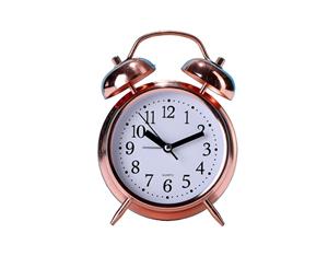 4 inches Vintage Analog Desk Alarm Clock - Copper