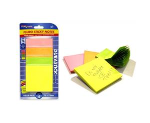 4pce Fluro Sticky Notes 300 Sheets. Office Supplies. Back to School.Stationery