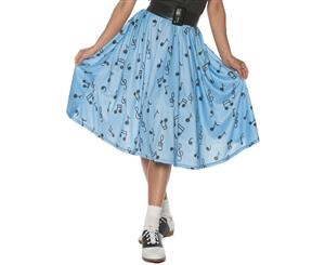 50's Musical Note Skirt Adult