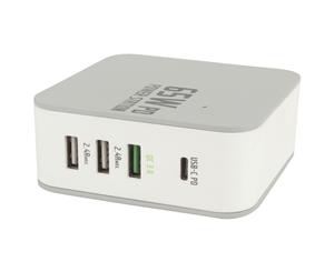 65W High Capacity 4 Port USB Charging Station