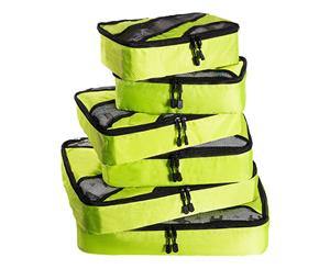 6-Pieces Set Travel Cubes Storage Bag Yellow Colour