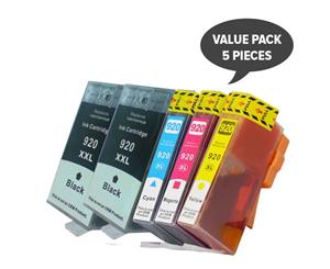 920XL Compatible Inkjet Set PLUS Extra Black (5 Cartridges)