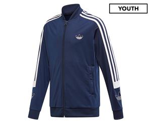 Adidas Originals Boys' Sports Jacket - Collegiate Navy/White