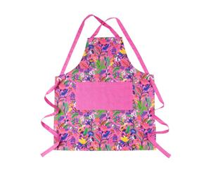 Ambrosia Aster Cotton Cooking Apron 80 x 68cm Pink Floral