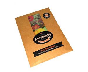 Apiwraps Reusable Beeswax Kitchen Wraps - Kitchen Basics Pack