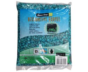 Aqua One Decorative Gravel 1kg Aqua 7mm