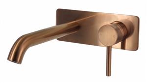 Arcisan Axus Wall Mounted Basin Mixer - Brushed Rose Gold