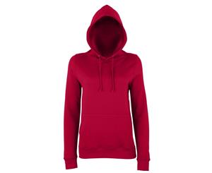 Awdis Just Hoods Womens/Ladies Girlie College Pullover Hoodie (Red Hot Chilli) - RW3481