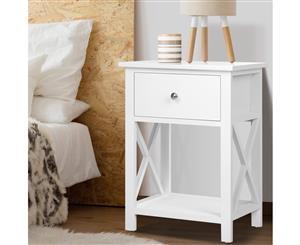 Bedside Tables Drawers Side Table White Lamp Nightstand Storage Cabinet