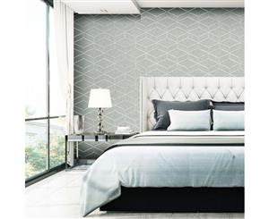 Belgravia Decor Luciano Geo Silver Wallpaper (3851)