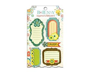 Bo Bunny - Hello Sunshine Collection - Layered Chipboard Stickers with Glitter and Jewel Accents