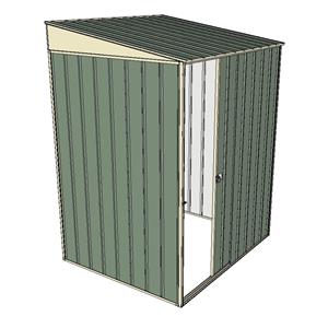 Build-A-Shed 1.2 x 1.5 x 2.0m Zinc Skillion Single Sliding Side Door Shed - Green