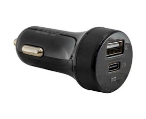 CC2PD27 DOSS 2 Port USB Car Charger Type-C Pd 27W 5V3a 9V3a 12V2.5 USB Pd3.0 Fast Charging 2 PORT USB CAR CHARGER