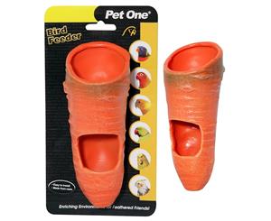 Carrot Large Fruit Bird Feeder for Parrots Budgies Cockatiels Pet One