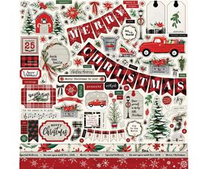 Carta Bella - Christmas Market Cardstock Stickers 12 inch X12 inch - Elements