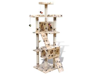 Cat Tree 170cm Beige Pet Gym Furniture Animal House Scratching Post