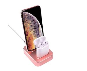 Catzon 2-in-1 Wireless charger Aluminum Alloy Built-in USB Cell Phone Charging Stations Dual Charger Station Mobile Phone Holder