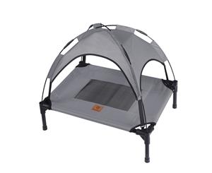 Charlie's Elevated Pet Bed With Tent - Light Grey - Small61*46*18cm