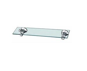 Chrome and White Noosa Glass Shelf