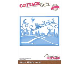 CottageCutz Elites Die -Santa Village Scene 3.5&quotX4.75"