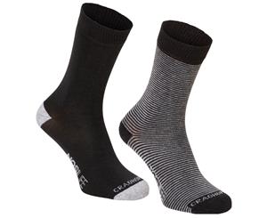 Craghoppers Mens Nosilife Walking Hiking Socks (Pack Of 2) (Charcoal/Soft Grey Marl) - CG1048