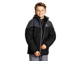 Dare 2b Girls Oath Water Repellent Hooded Ski Coat Jacket - Black/Ebony