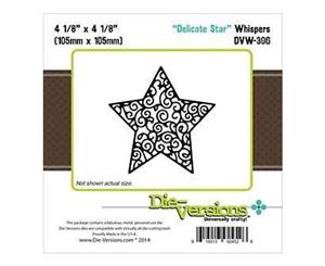 Die-Versions Whispers Die Delicate Star 4.125Inchx4.125Inch