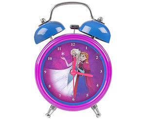 Disney Frozen Alarm Clock Twin Bell Analog w/ LED Light Kids Retro Elsa Anna