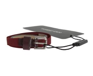 Dolce & Gabbana Bordeaux Leather Waist Belt