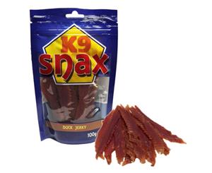 Duck Jerky Dog Treat 100 gram for Adult Dogs & Puppies (K9 Snax)