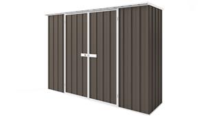 EasyShed D3008 Tall Flat Roof Garden Shed - Jasmin Brown