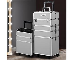 Embellir Professional Cosmetic Beauty Case 7 In 1 Makeup Trolley Wheels Travel