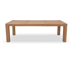 Entertainer Outdoor 2.5M Solid Teak Timber Garden Dining Table - Outdoor Teak Tables