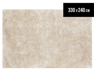 Eva 330x240cm Soft Shaggy Rug - Light Beige