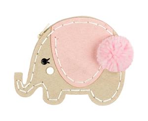 Fabric Editions Needle Creations Felt Coin Purse Kit - All Eyes On You Elephant