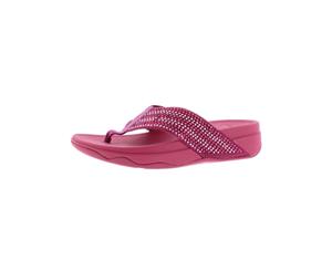 Fitflop Womens Surfa Crystal Rhinestone Thong Slide Sandals