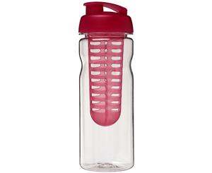 H2o Base Tritan 650Ml Flip Lid Bottle And Infuser (Transparent/Pink) - PF2847