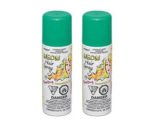 Hair Spray - Neon Green 2 Pack