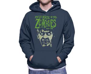 Hammer The Plague Of The Zombies Face Poster Men's Hooded Sweatshirt - Navy Blue