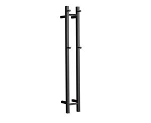 Hotwire - Heated Towel Rail - Vertical Double Bar (W180mm x H1200mm) - Matte Black