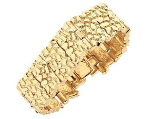 Iced Out Bling Hip Hop Bracelet - GOLD NUGGET - Gold