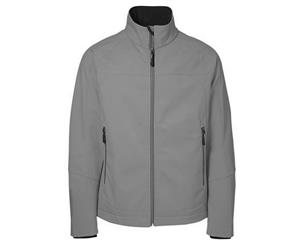 Id Mens Functional Full Zip Fitted Soft Shell Jacket (Grey) - ID158