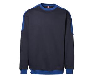 Id Mens Pro Wear Contrast Regular Fitting Sweatshirt (Navy) - ID149