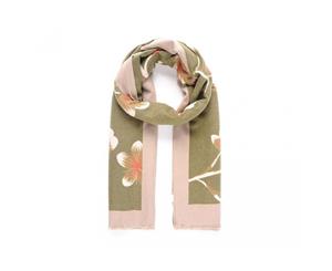 Intrigue Womens/Ladies Blossom Print Brushed Warm Scarf (Green) - JW450