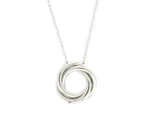 Italian sterling silver triple twist pendant and chain